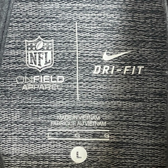 Nike Sweatshirt Adult Large Gray LA Rams Swoosh Dri Fit Full Zip NFL‎ Mens NWT - Picture 10 of 14